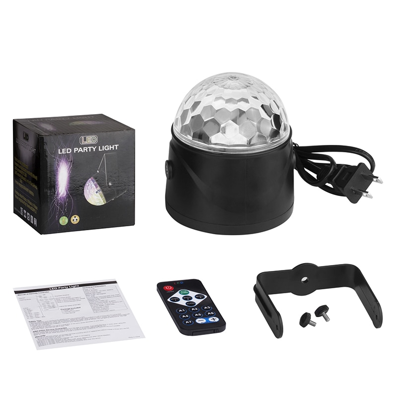Sound Activated Rotating LED Disco Ball