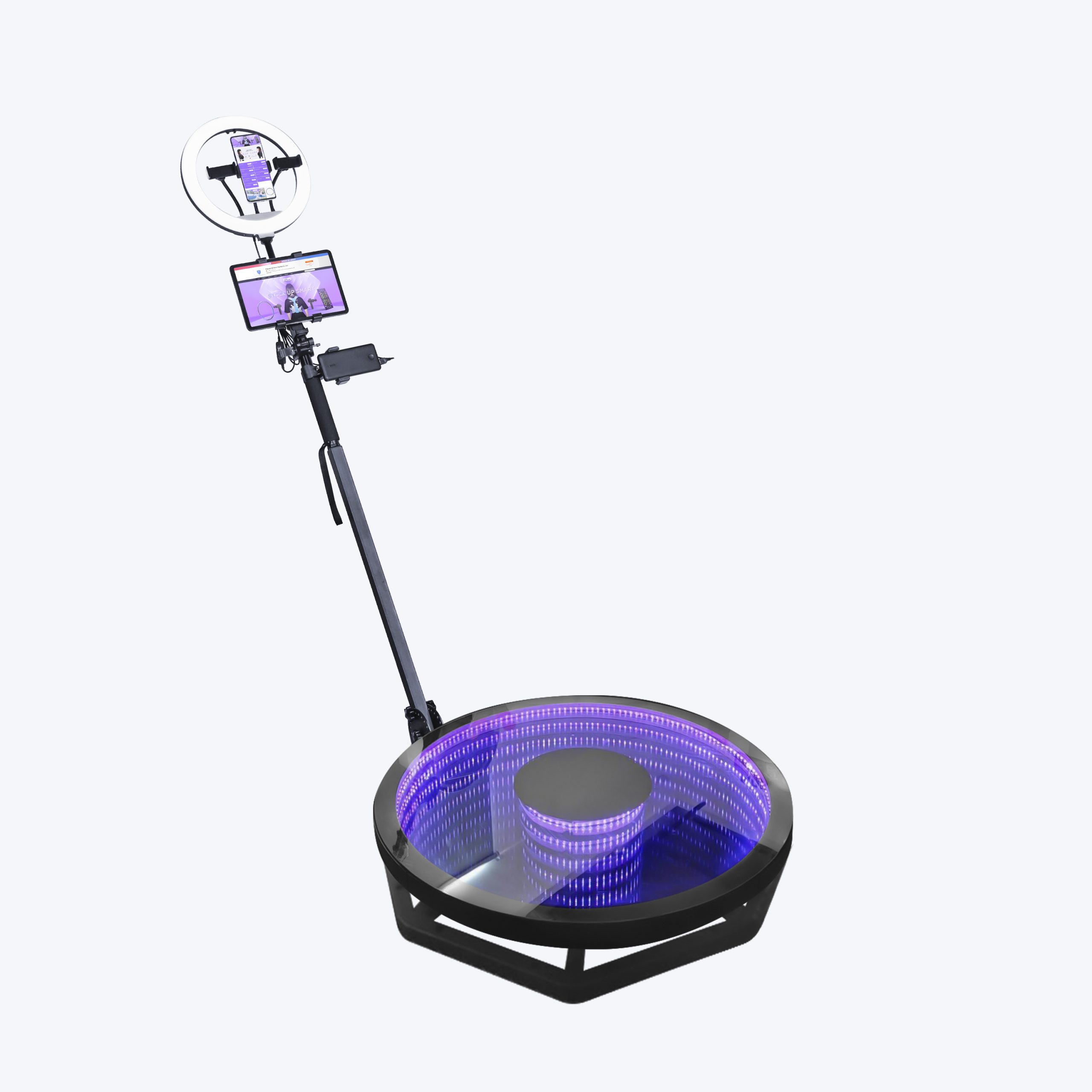 32" Automatic Spin Infinity LED 360 Photo Booth Photo Three Sixty